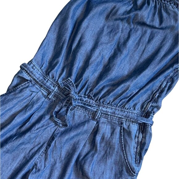Sisley Womens Denim Halter Tie Neck Jumpsuit/Jumper-Blue-Size Small-GUC - Picture 4 of 8
